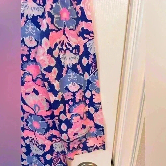 Lilly Pulitzer Marlowe Iris Blue Werk It Cotton Shirt Dress Size XS - Picture 4 of 6